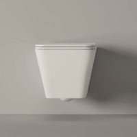 Подвесной унитаз Alice Hide Square 55х35х42 безободковый без сиденья и крышки 31210101 схема 1