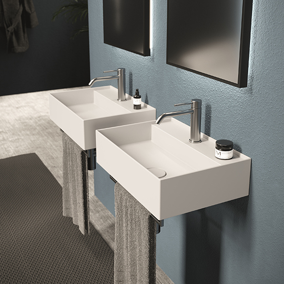 Изображение Раковина подвесная Alice Hide 50x35хВ13,5 Plan с отверстием под смеситель 31270101S