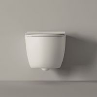 Подвесной унитаз Alice Unica 55х35х42 безободковый без сиденья и крышки 32240101 схема 1