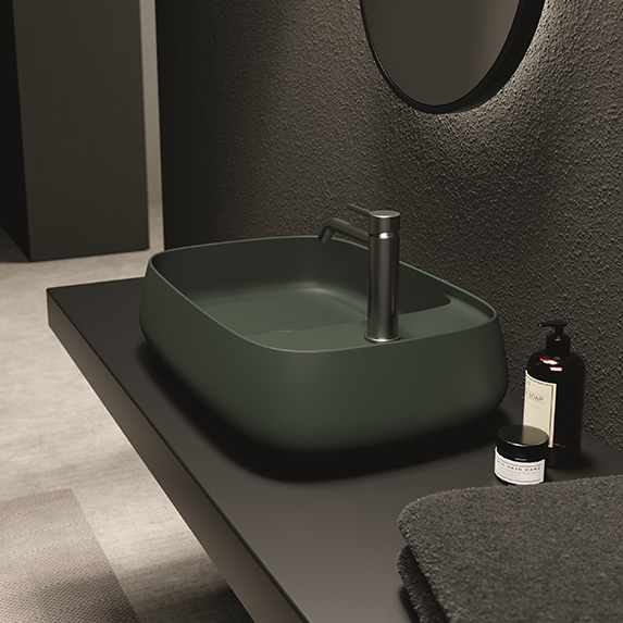 Изображение Раковина накладная Alice Nur Plan 60x40xВ15 с отверстем под смеситель 33200101