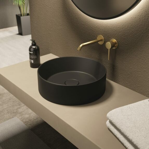 Изображение Раковина накладная Alice Spy Round 40x40хВ12 без отверстия под смеситель 34230101