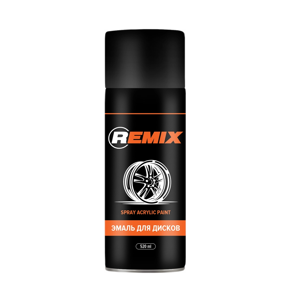 Remix Аэрозольная эмаль для дисков, название цвета "Серебро", объем 520мл.
