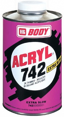 HB Body 742 ACRIL EXTRA SLOW разбавитель для акриловых продуктов, 1л.