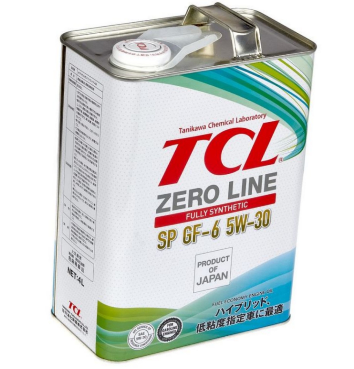 Масло моторное TCL Zero Line Fully Synthetic Fuel Economy SP, GF-6, 5W30, 4л Япония