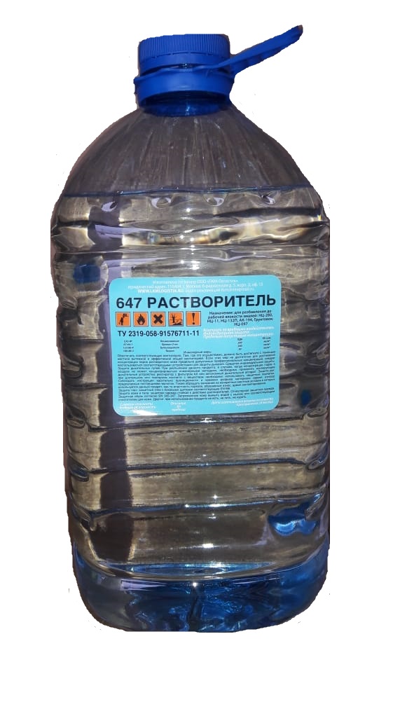 ЛКМ-Синтез Растворитель 647, ПЭТ, 5л.
