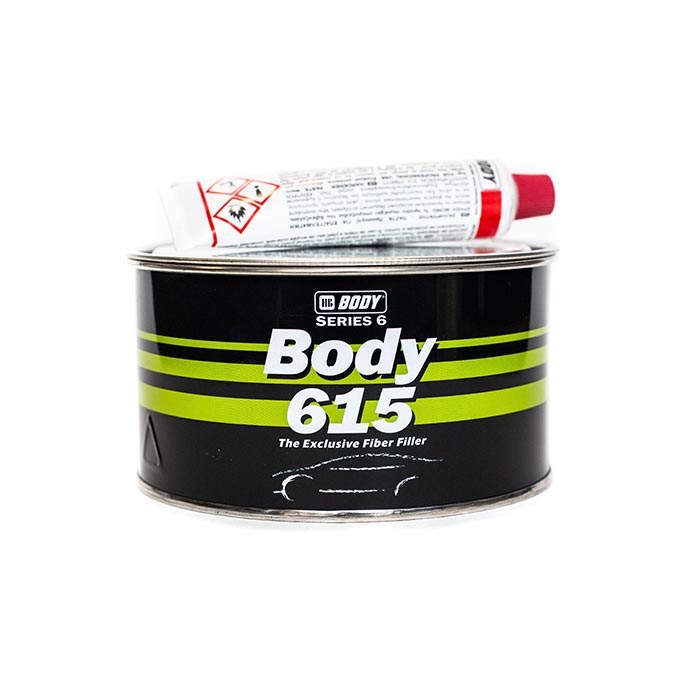 HB Body Шпатлевка со стекловолокном BODY 615 FIBER, название цвета "Зеленый", объем 1,8кг.