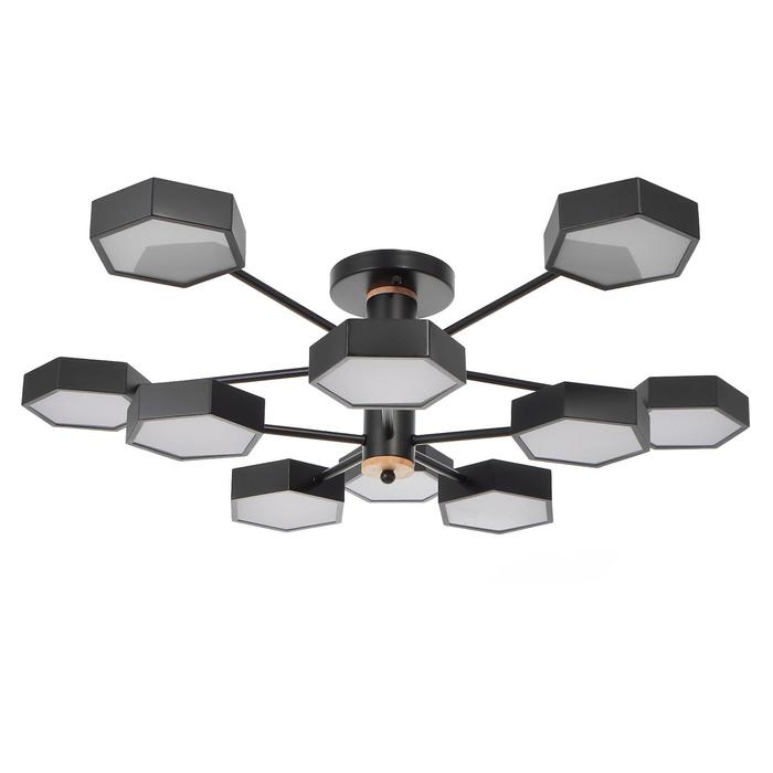 Люстра 1318/10BK LED 240Вт 3000-6000К черный 87х90х25 см BayerLux