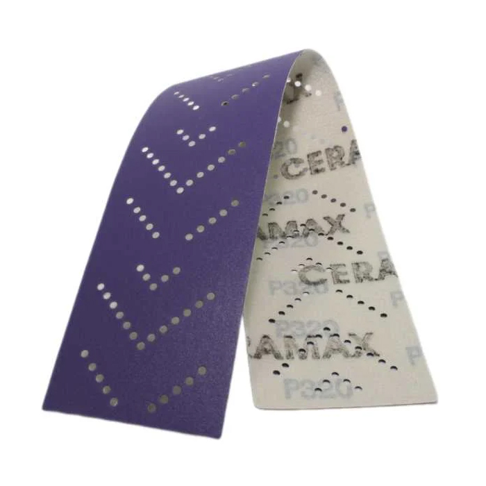 Ceramax Purple Paper Полоска абразивная на бумажной основе, 70x400мм., Р120, multiholes, в упаковке 5шт.