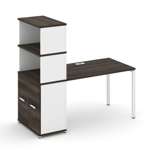 Concept Стол рабочий с опорным распаш. шкафом с надставкой выс. CN.SP-230   1600х720х1530