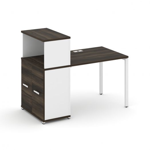 Concept Стол рабочий с опорным распаш. шкафом с надставкой низ. CN.SP-225   1400х720х1140