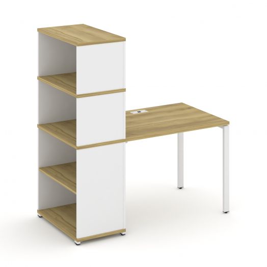 Concept Стол рабочий с опорным стеллажом с надставкой выс. CN.SP-213  1400х720х1530