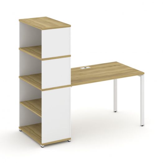 Concept Стол рабочий с опорным стеллажом с надставкой выс. CN.SP-214  1600х720х1530