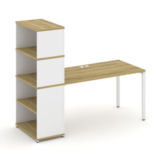 Concept Стол рабочий с опорным стеллажом с надставкой выс. CN.SP-215  1800х720х1530
