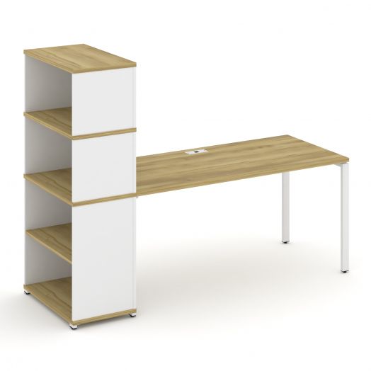 Concept Стол рабочий с опорным стеллажом с надставкой выс. CN.SP-216  2000х720х1530