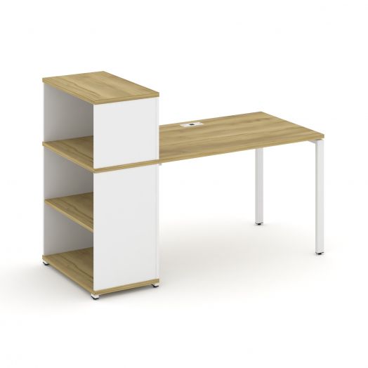 Concept Стол рабочий с опорным стеллажом с надставкой низ. CN.SP-210  1600х720х1140