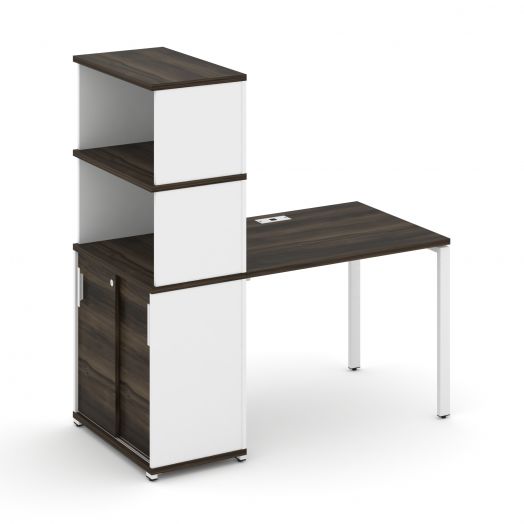 Concept Стол рабочий с опорным шкафом-купе с надставкой выс. CN.SP-241   1400х720х1530
