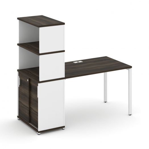 Concept Стол рабочий с опорным шкафом-купе с надставкой выс. CN.SP-242   1600х720х1530