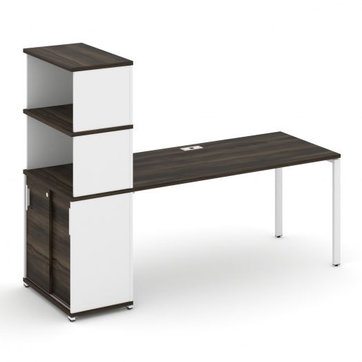 Concept Стол рабочий с опорным шкафом-купе с надставкой выс. CN.SP-244   2000х720х1530