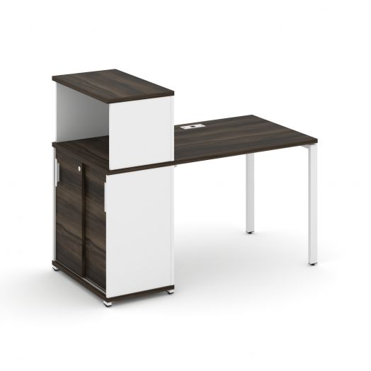 Concept Стол рабочий с опорным шкафом-купе с надставкой низ. CN.SP-237   1400х720х1140