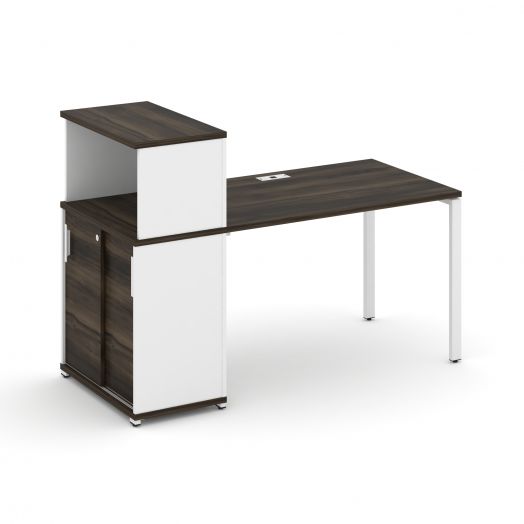 Concept Стол рабочий с опорным шкафом-купе с надставкой низ. CN.SP-238   1600х720х1140