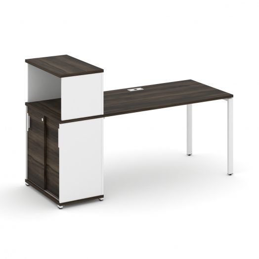 Concept Стол рабочий с опорным шкафом-купе с надставкой низ. CN.SP-239   1800х720х1140