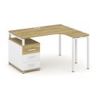 Concept Стол эргономичный с опорной тумбой CN.SA-301   13801746х1180х750