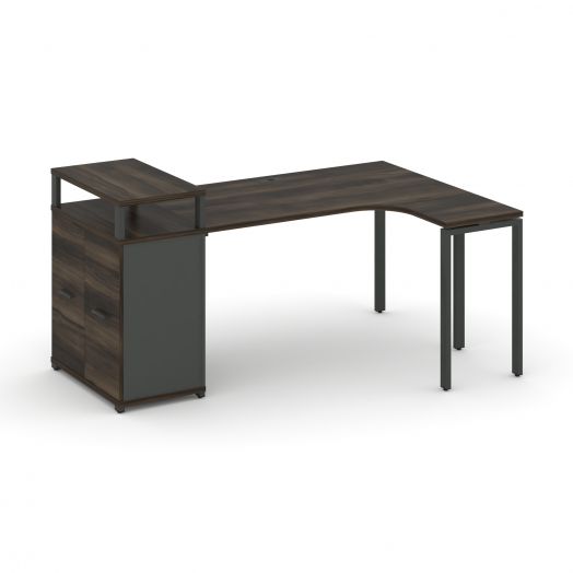 Concept Стол эргономичный с опорным распаш. шкафом с верх. горизонтом CN.SA-211  1800х1180х917