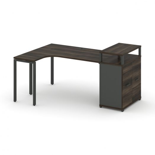 Concept Стол эргономичный с опорным распаш. шкафом с верх. горизонтом CN.SA-212  2000х1180х917