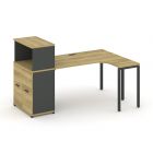 Concept Стол эргономичный с опорным распаш. шкафом с надставкой низ. CN.SA-213  1800х1180х1140