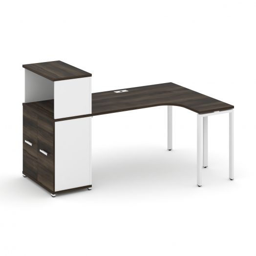Concept Стол эргономичный с опорным распаш. шкафом с надставкой низ. CN.SA-213   1800х1180х1140