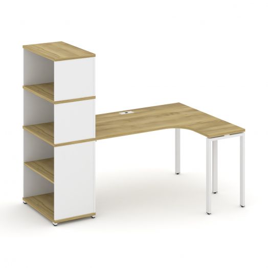 Concept Стол эргономичный с опорным стеллажом с надставкой выс. CN.SA-207  1800х1180х1530