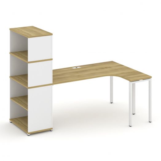 Concept Стол эргономичный с опорным стеллажом с надставкой выс. CN.SA-208  2000х1180х1530