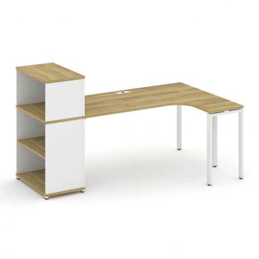 Concept Стол эргономичный с опорным стеллажом с надставкой низ. CN.SA-206  2000х1180х1140