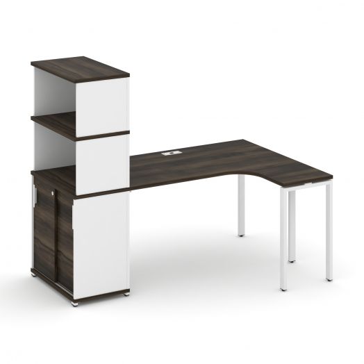 Concept Стол эргономичный с опорным шкафом-купе с надставкой выс. CN.SA-221   1800х1180х1530