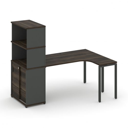 Concept Стол эргономичный с опорным шкафом-купе с надставкой выс. CN.SA-222  2000х1180х1530