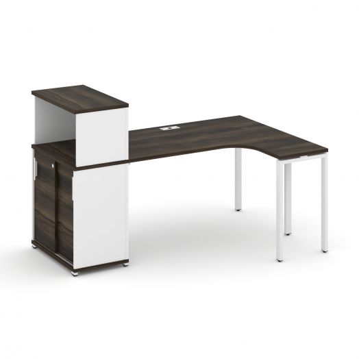 Concept Стол эргономичный с опорным шкафом-купе с надставкой низ. CN.SA-219   1800х1180х1140
