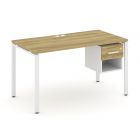 Concept Стол рабочий с подвесной тумбой 1 открытой нишей и одним ящ. CN.SP-119   1380х720х750