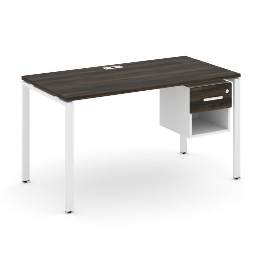 Concept Стол рабочий с подвесной тумбой 1 открытой нишей и одним ящ. CN.SP-119   1380х720х750