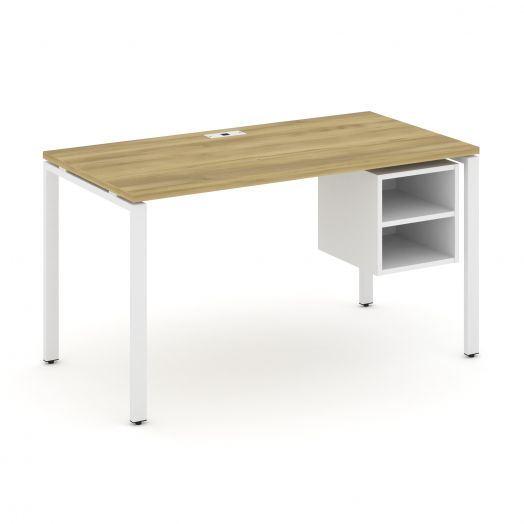 Concept Стол рабочий с подвесной тумбой с 2 открытыми нишами CN.SP-107  1380х720х750