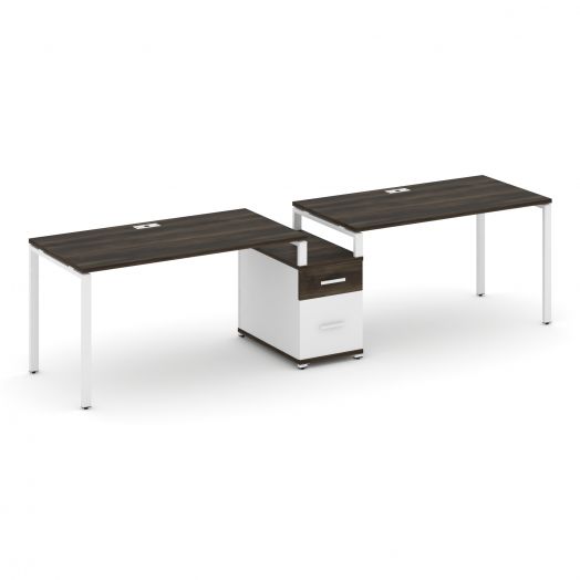 Concept Рабочая станция 2 места с 1 опорной тумбой CN.ORS-307   2872х720х750