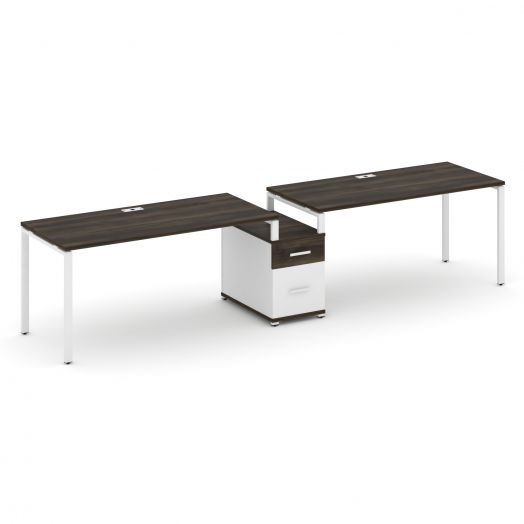 Concept Рабочая станция 2 места с 1 опорной тумбой CN.ORS-308   3072х720х750