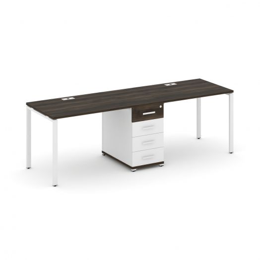 Concept Рабочая станция 2 места с 1 опорной тумбой CN.ORS-401   2380х720х750