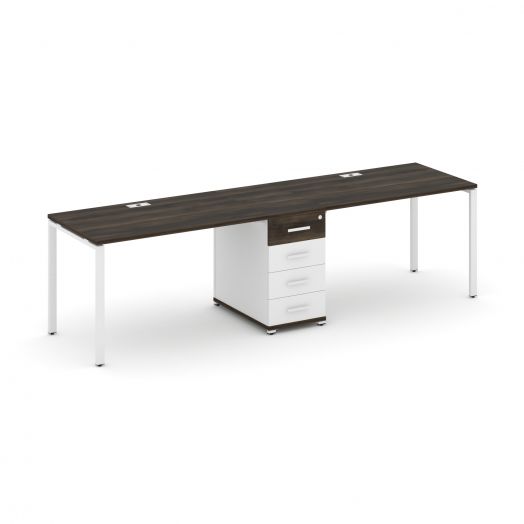 Concept Рабочая станция 2 места с 1 опорной тумбой CN.ORS-402   2780х720х750