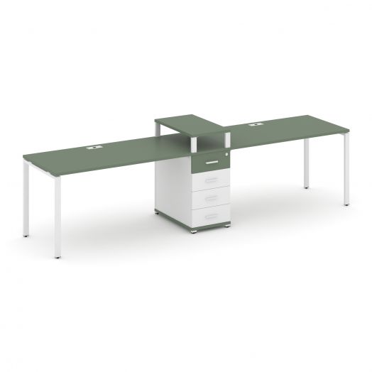 Concept Рабочая станция 2 места с 1 опорной тумбой CN.ORS-420   3580х720х917