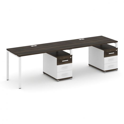 Concept Рабочая станция 2 места с 2 опорными тумбами CN.ORS-311   2760х720х750