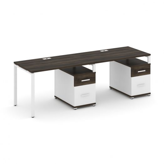 Concept Рабочая станция 2 места с 2 опорными тумбами CN.ORS-314   2360х720х750