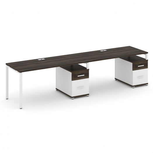 Concept Рабочая станция 2 места с 2 опорными тумбами CN.ORS-316   3160х720х750