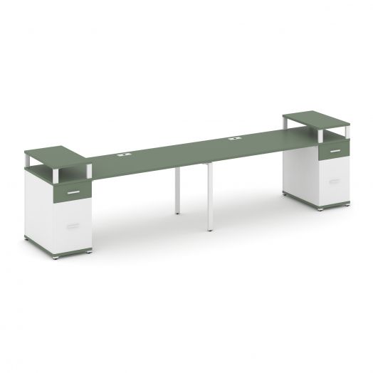 Concept Рабочая станция 2 места с 2 опорными тумбами CN.ORS-431   3600х720х917