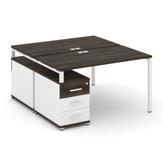 Concept Рабочая станция 2 места с двухсторонней опорной тумбой CN.DRS-303   13801746х1480х750