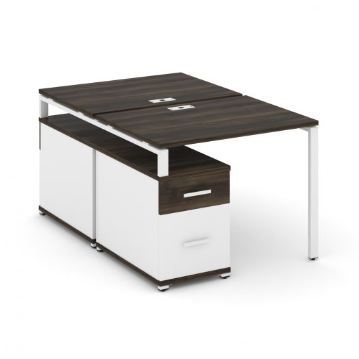 Concept Рабочая станция 2 места с двухсторонней опорной тумбой CN.DRS-305   9801346х1480х750